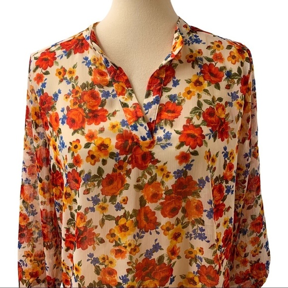 Alice Blue Stitch Fix Floral Lightweight Popover - Picture 3 of 9